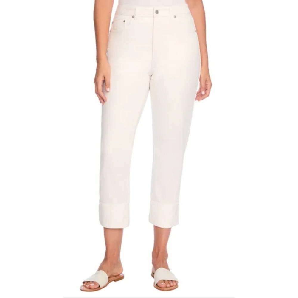 Frye High-Rise Crop Jeans Cream Denim Womens Size 12/31